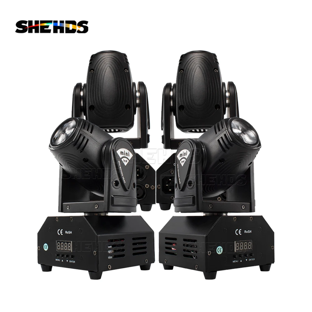 4PCS 10w Moving Head Lighting DJ Disco Light RGBW 4in1 Sound Party Lights For Disco Parties Wedding DMX 512 Stage Light Effect