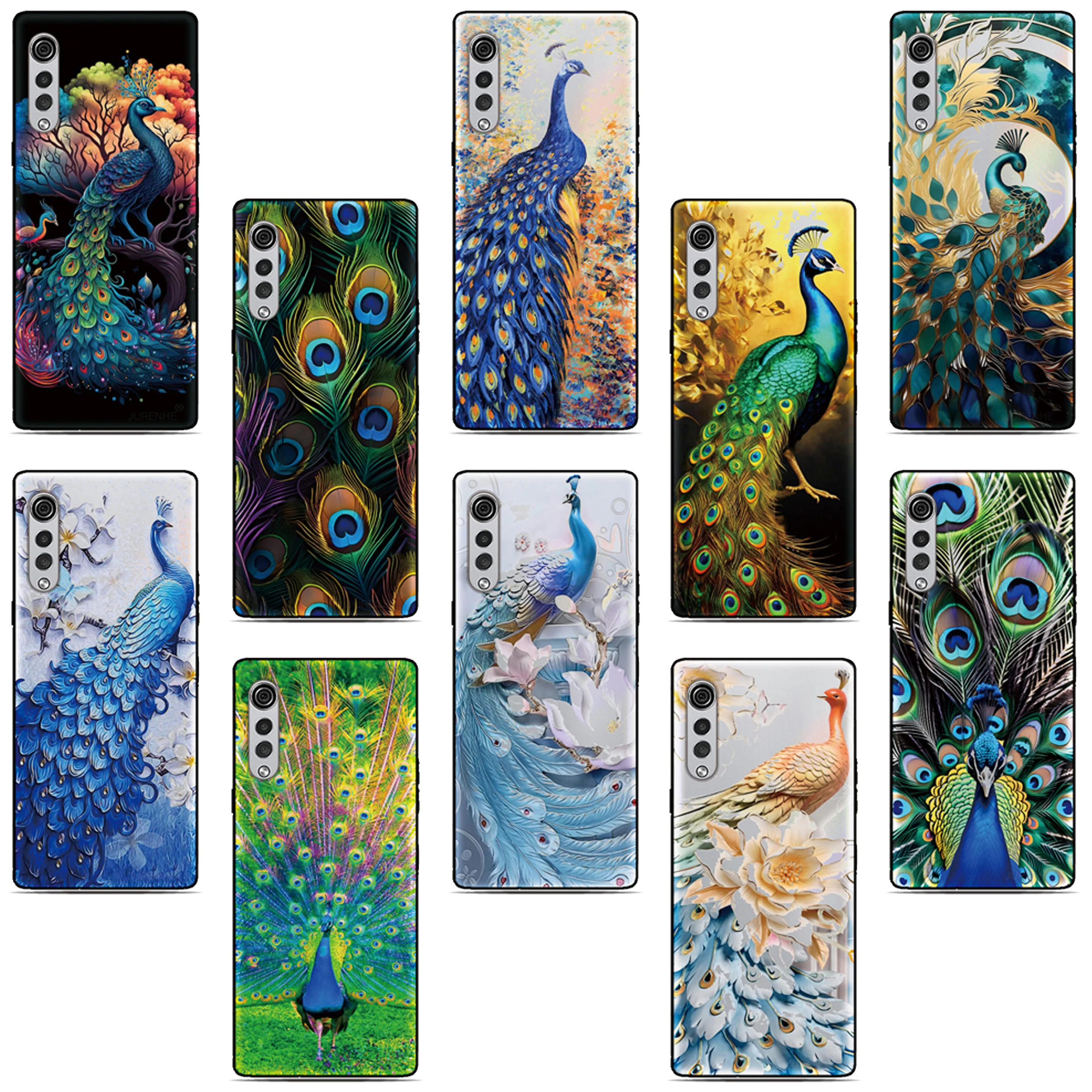 Задняя крышка с перьями павлина для UMIDIGI G9 G9A G9C G9T Note 90 90C 90A G5 G6 G3 Power 5 5s 7 7s F1 A9 A11 A13 Pro Max Чехол для телефона