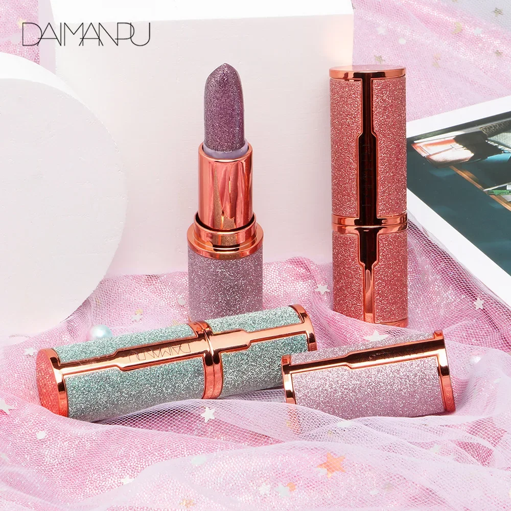 Glitter Temperature Change Lipstick Nude Pink Glitter Lip Gloss Makeup Lasting Velve Red Mermaid Sexy Shimmer Cosmetics Beauty