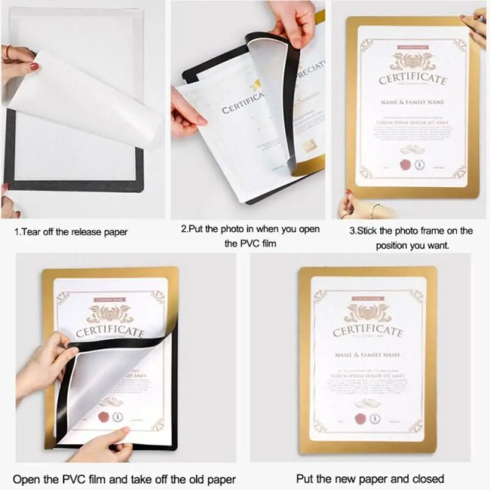 Self Adhesive Magnetic Photo Frame Multifunctional DIY Wall Magnetic Photo Display Frames Free Punching required