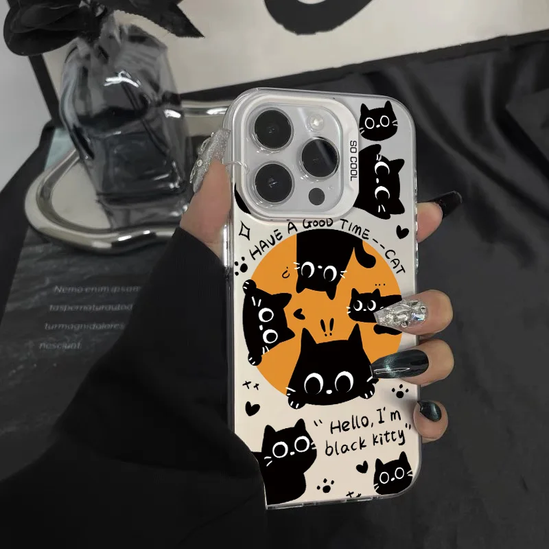 Trendy Kitty Cat Case For Vivo V27 V29 Pro V30 Lite Y93 Y91 V20 V21E V23 V23E V25 V25E Y95 Y91C Y1S Y02 Y100 Y75 Y30 Phone Cover