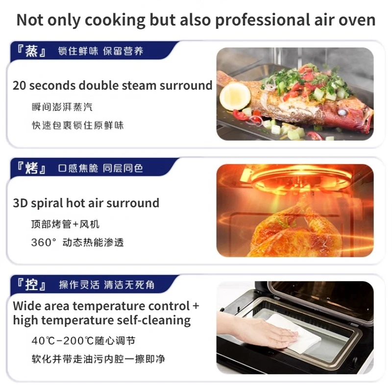 220V Steaming, Baking and Frying Machine Air Fryer Oven Oil-free Smart French Fries Maker Kitchen Appliance Fridora Sin Aceite