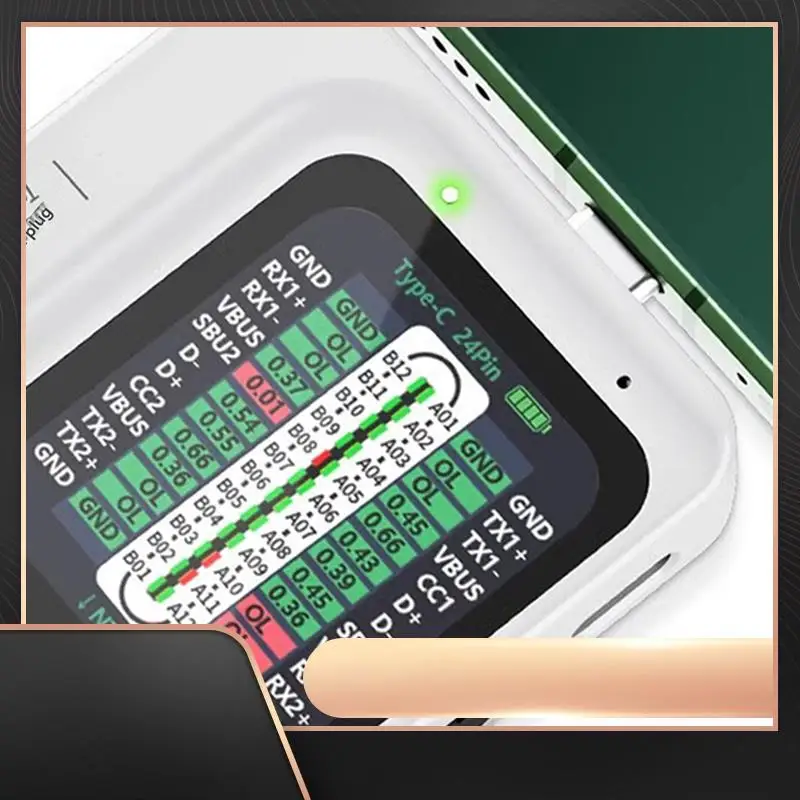 

TNS360 хвостовая вилка мобильного телефона, комплексный детектор 30 В ~ 5 А, автоматическое сканирование, 3-в-1 для IOS TEYE-C