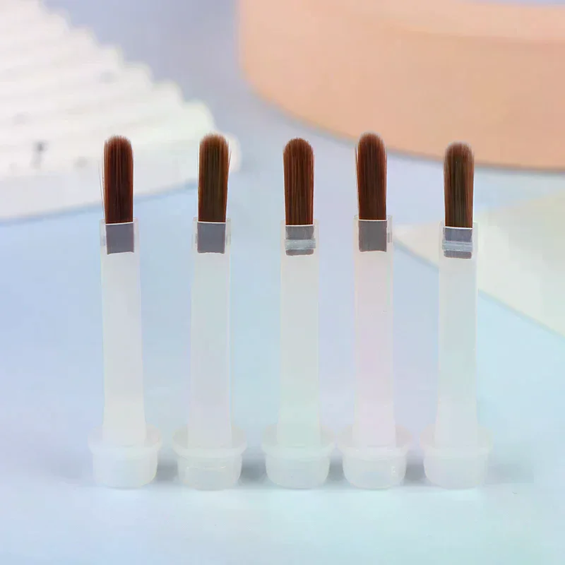 /ACR/Disposable Nail Polish Brush For 15ml Nail Polish Bottle Replacement Brush Brown Hair Nail Art Brush Applicators 5/10/20Pcs