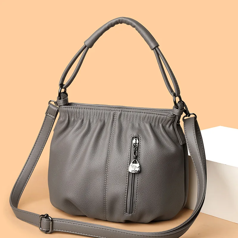 

Retro Texture Handbag, Large-capacity Simple and Fashionable Messenger Bag, Niche Bucket Bag Woman