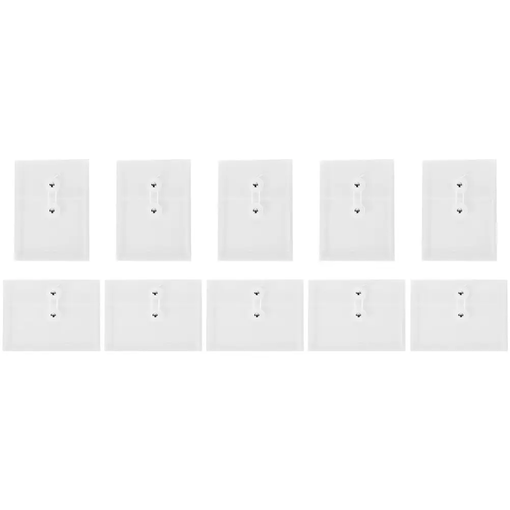 

10 шт. папок для документов с пластиковыми кнопками, прозрачные офисные органайзеры для файлов формата А6, держатели для чеков и документов