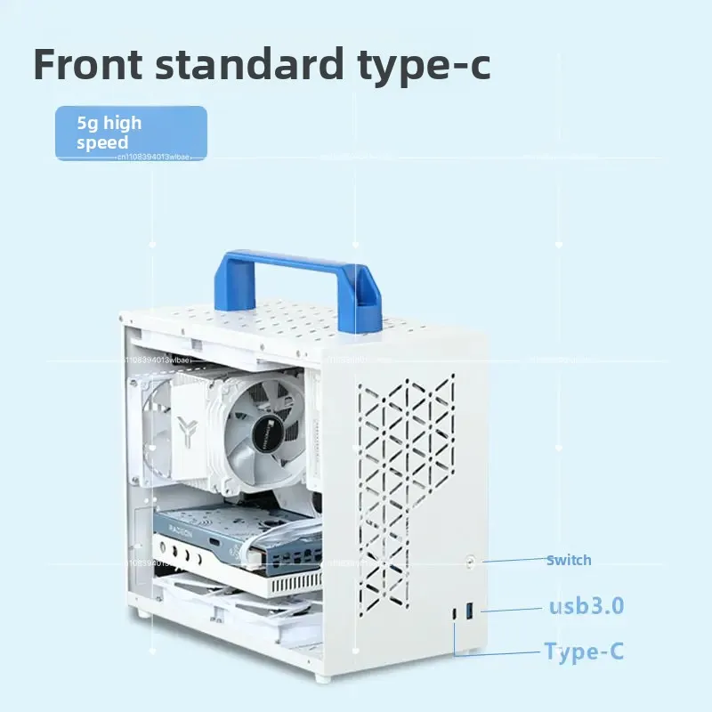 X70 Portable Handheld MATX/ITX Small Mainframe Box 120 Water-Cooled ATX Power Supply