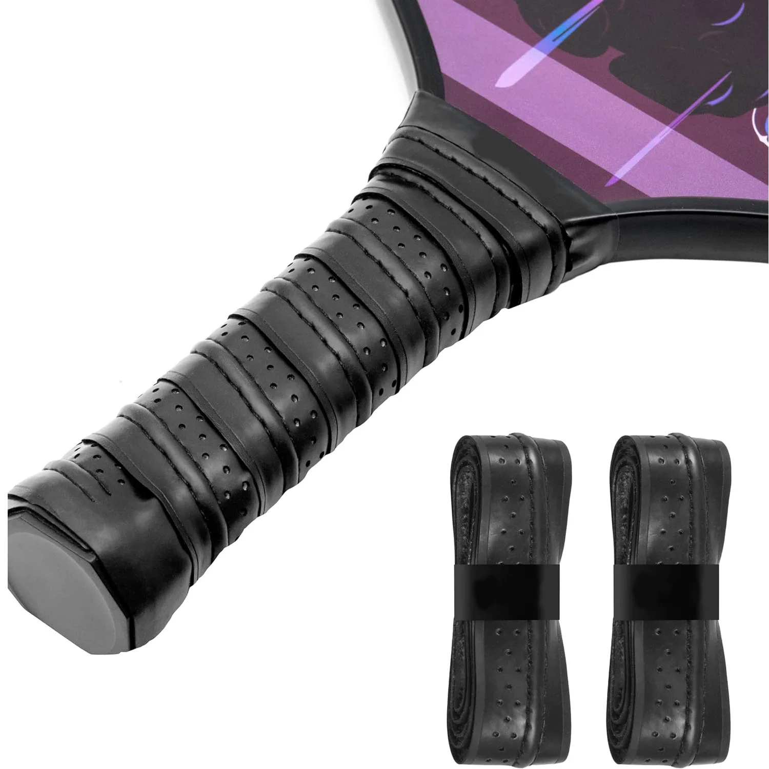 Pickleball الريشة مضرب تنس اليد الغراء الصيد رود العرق ماصة حزام المضادة للانزلاق قبضة حزام التفاف مقبض حزام مقبض #5