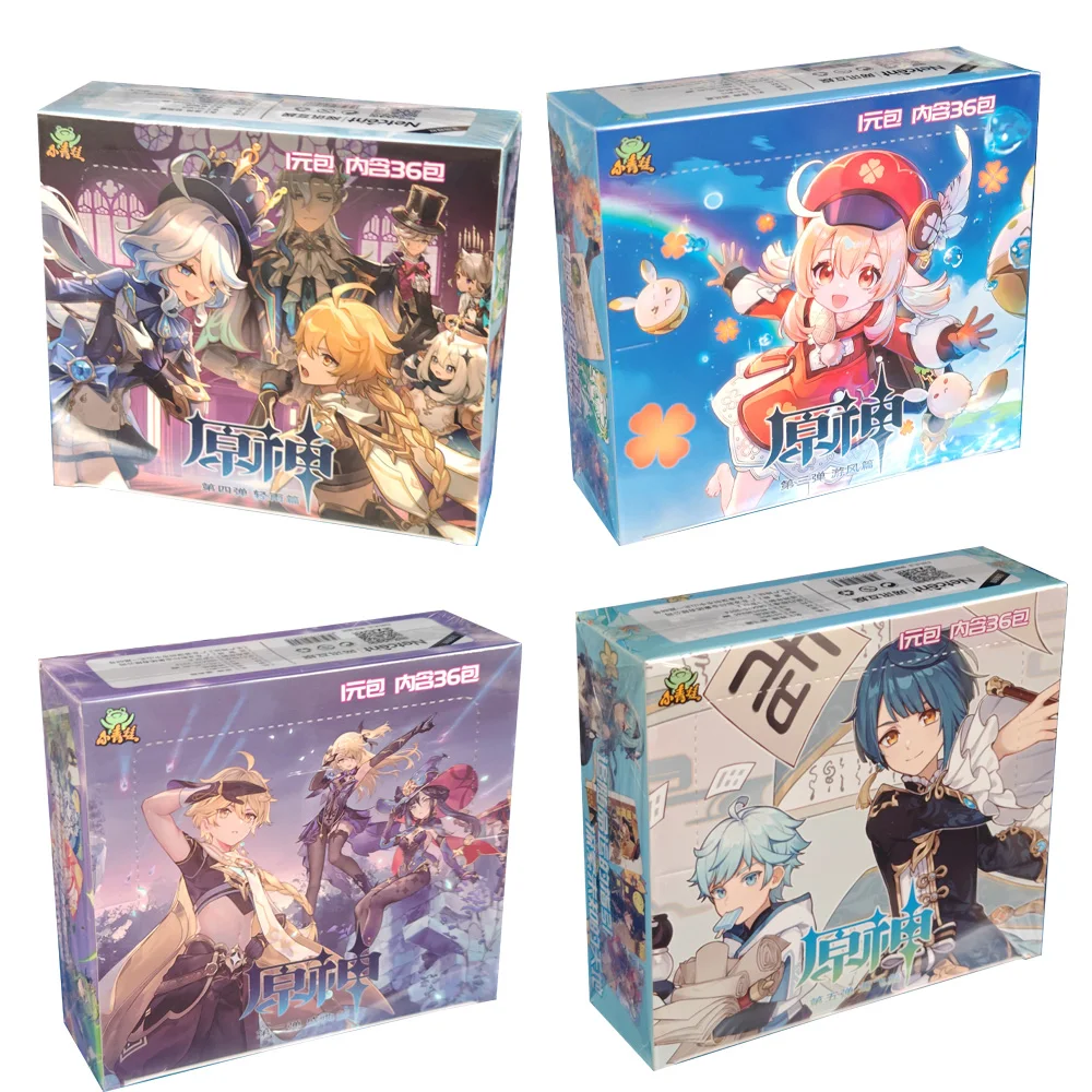 New Genshin Impact Cards Anime Project TCG Game Lumine Booster Box Collection Cards Games Rare SSR SR Card Toys Birthday Gifts