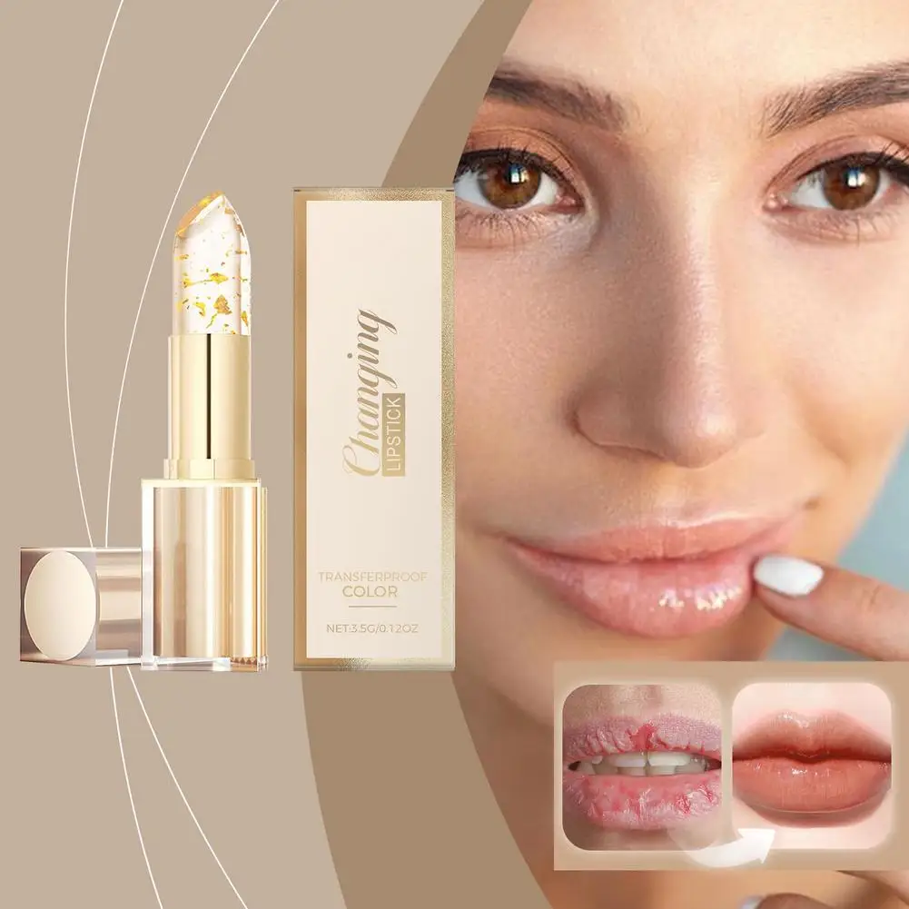 Lightweight Color Shift Lip Treatment Moisturizing Non Greasy Formula with Gold Flecks Creates Personalized Shine Comfort