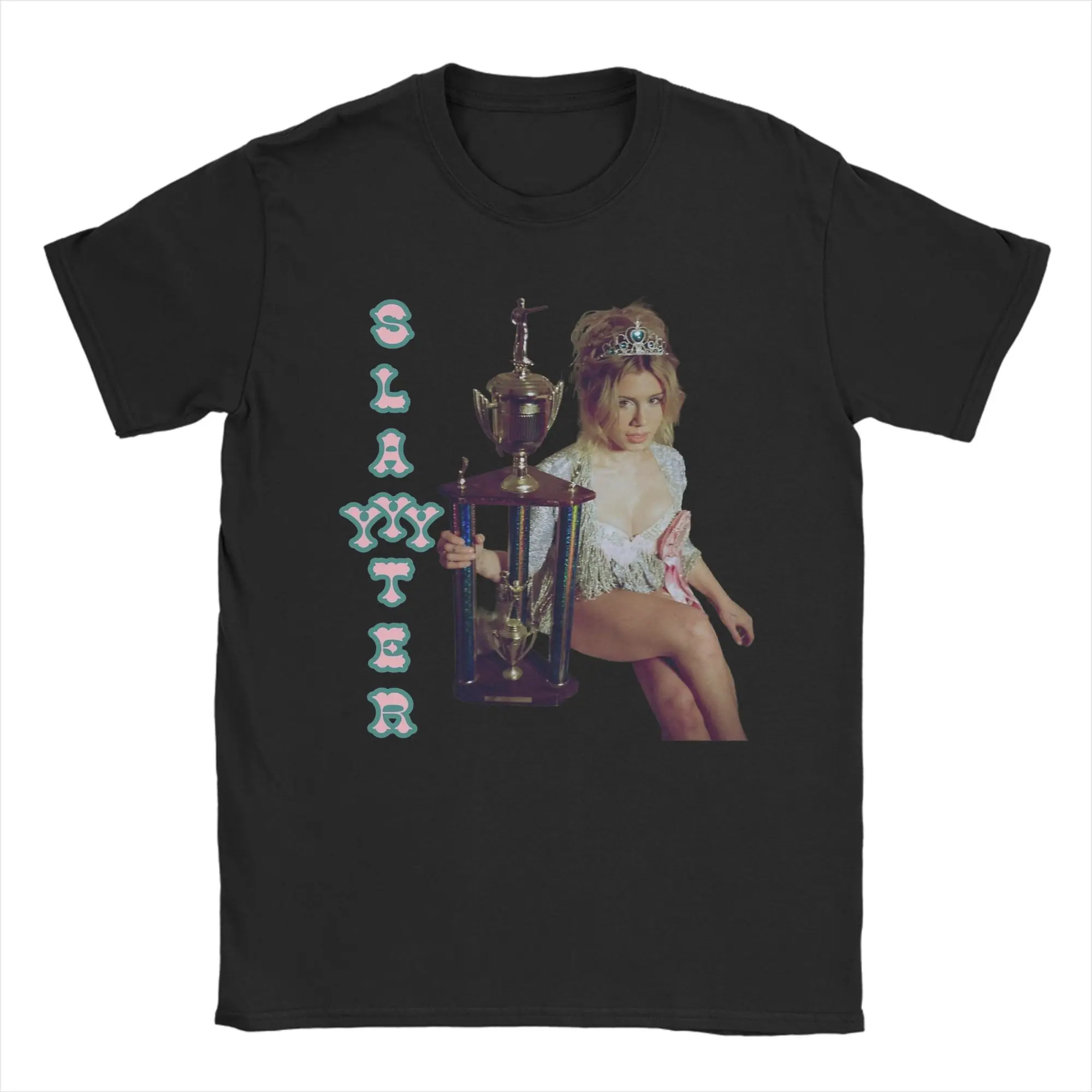 Slayyyter Worst Girl In America T Shirts Men Pure Cotton Vintage T-Shirts Tees Short Sleeve Clothing Graphic Printed