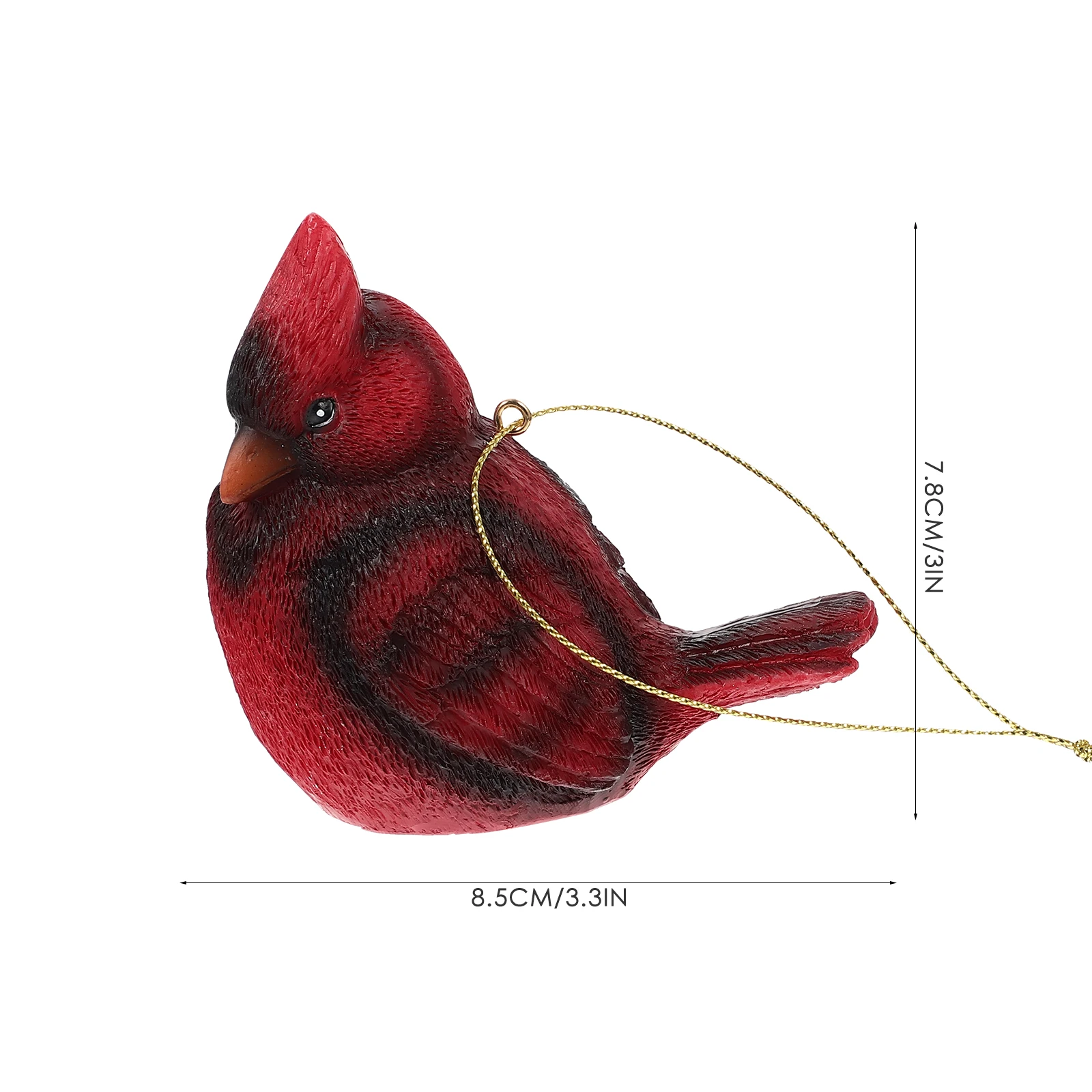 

Christmas Red Bird Hanging Piece Garden Ornaments Outdoor Colorful Birds Statue for Decorative Fake Crafts Office