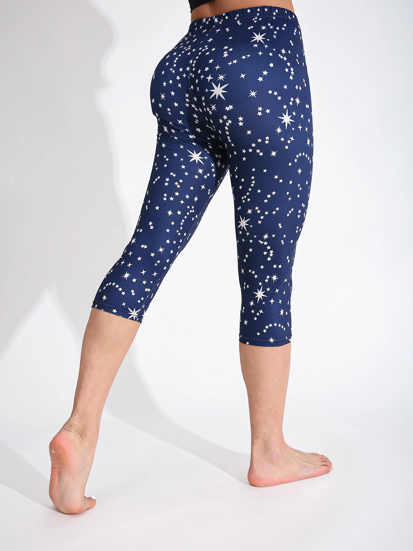 أزياء الربيع والصيف النجوم المرأة سبع نقاط مرونة عالية يغطي الرجل اللياقة البدنية ممارسة ملابس خارجية التخسيس اليوغا Pantsv