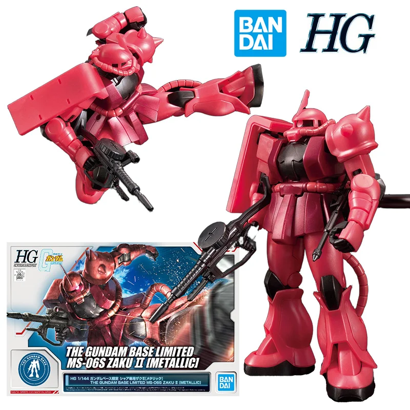 

Bandai HGUC 1/144 оригинальная Аниме Фигурка Gundam Base Limited MS-06S Zaku II, 14 см