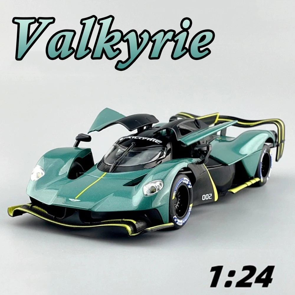 1:24 Valkyrie P1 Pressofuso In Lega di Auto Sportive Modello In Miniatura Giocattoli Auto Quattro Ruote Sospensione Suono Luce Tirare Indietro Veicolo Regalo del Ragazzo