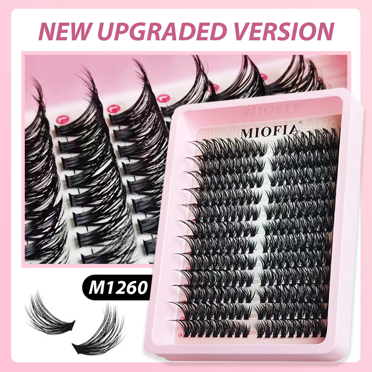 MIOFIA 5D Flauschige Cluster-Wimpern 30D-150D Dicke Einzelwimpern-Cluster 10-18mm Natürlicher Look Wiederverwendbare DIY-Wimpernverlängerungen – Detail 11