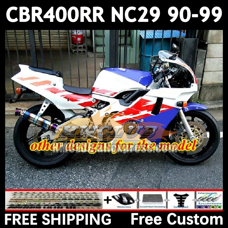 Bodywork For HONDA CBR400 CBR 400 RR 400RR 90 91 blue black 92 93 94 104No.129 CBR400RR NC29 1995 1996 1997 1998 1999 Fairings