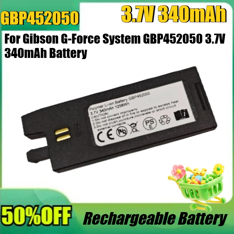 

New GBP452050 3.7V 340mAh High Quality Battery for Gibson G-Force System GBP452050 3.7V 340mAh Battery
