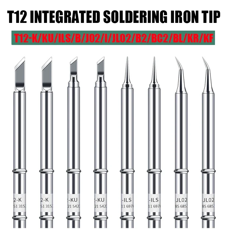 T12 Electric Soldering Iron Tips T12-I BC2 BC3 ILS J02 JL02 Series Replace Soldering Iron Tips Soldering Station Welding Tools