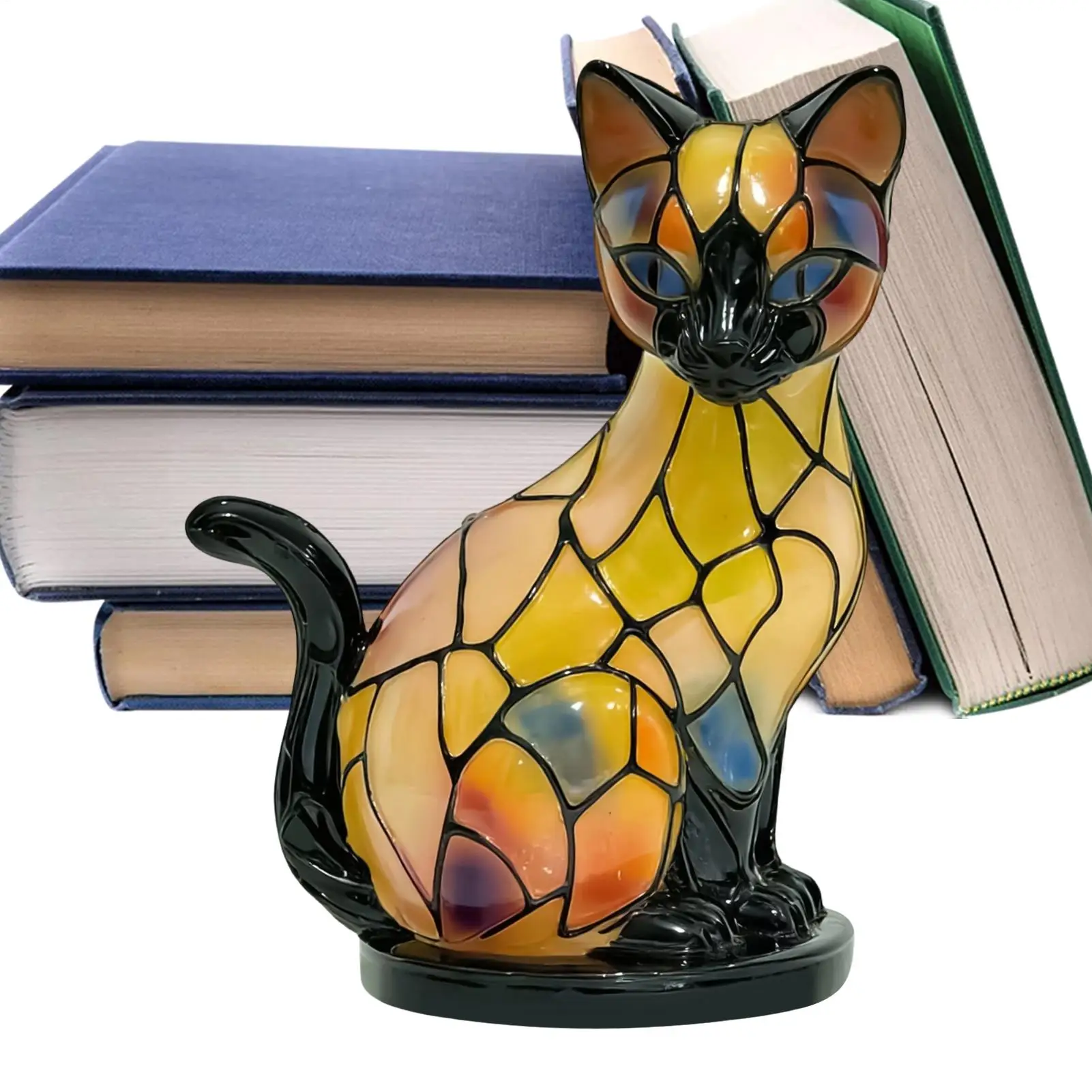 

Ретро-светильник в виде кошки из смолы, светодиодный 3D-светильник, ночник для стола, каминной полки, рождественского декора, детской, спальни, гостиной, домашнего офиса