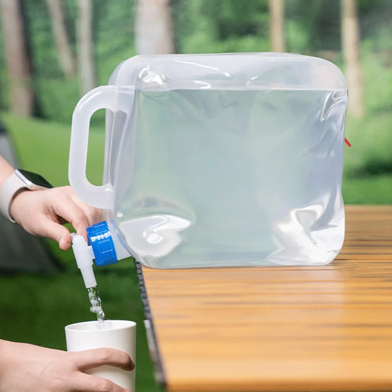 ​ Borsa per acqua pieghevole a tenuta stagna da 10 litri Secchio per acqua pieghevole per esterni Borsa per acqua portatile di grande capacità per escursioni, viaggi di pesca