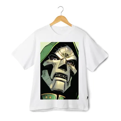 تي شيرت جرافيك للجنسين من Doctor Doom Marvel تي شيرت فني شرير كوميدي وصل حديثًا 100% قطن برقبة دائرية وأكمام قصيرة للجنسين تي شيرت فضفاض #2