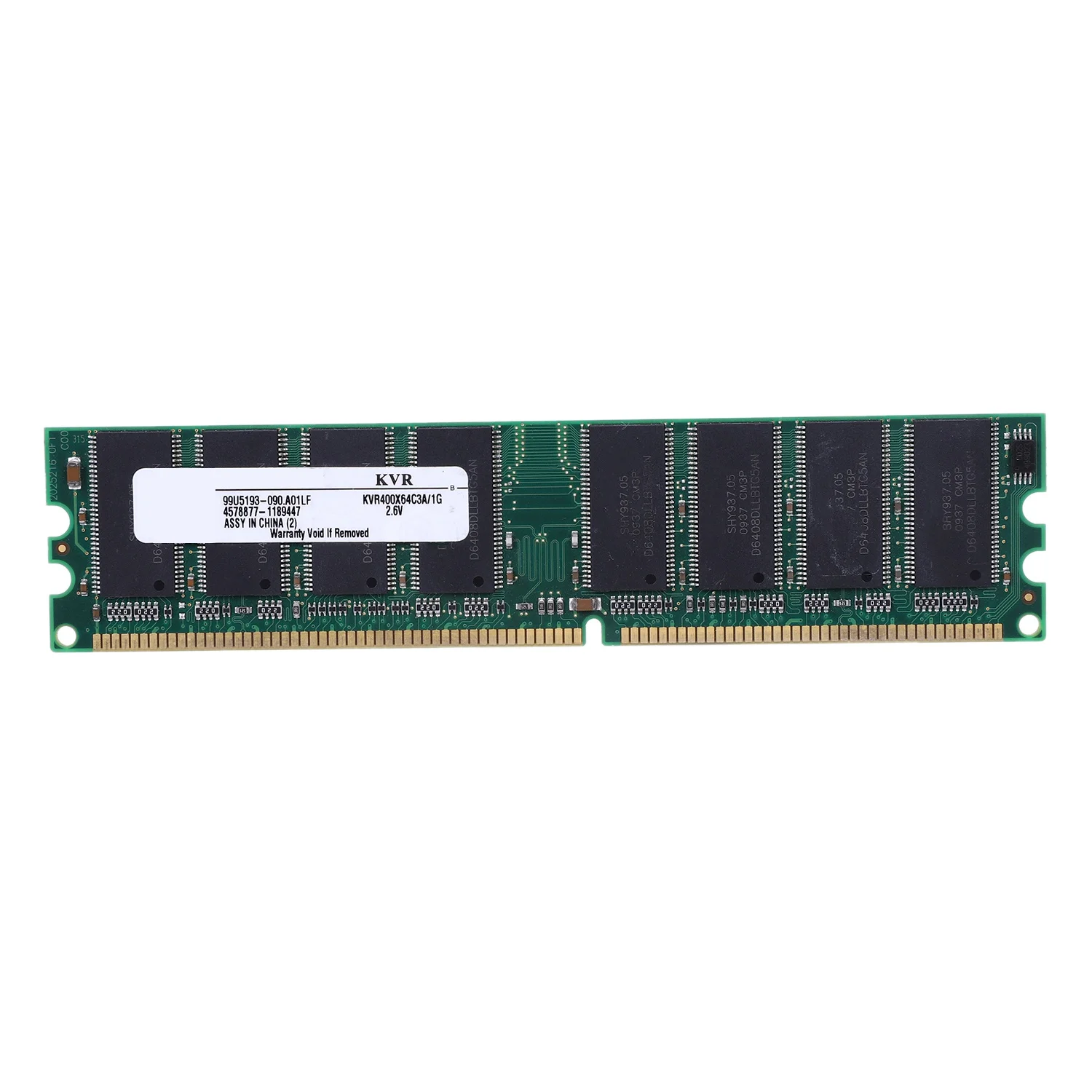 

2.6V DDR 400MHz 1GB Memory 184Pins PC3200 Desktop for RAM CPU GPU APU Non-ECC CL3