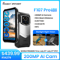 FOSSiBOT F107 PRO Rugged Smartphone Android 15 OS,30GB(12+18)+512GB ROM,6.95\