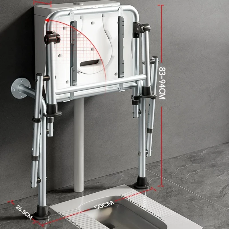 Pregnant Toilet Safety Rails Folding Commode Wall Chair Toilet Squat Dual-use Toilet Rack Bathroom Accessories Commode Seats