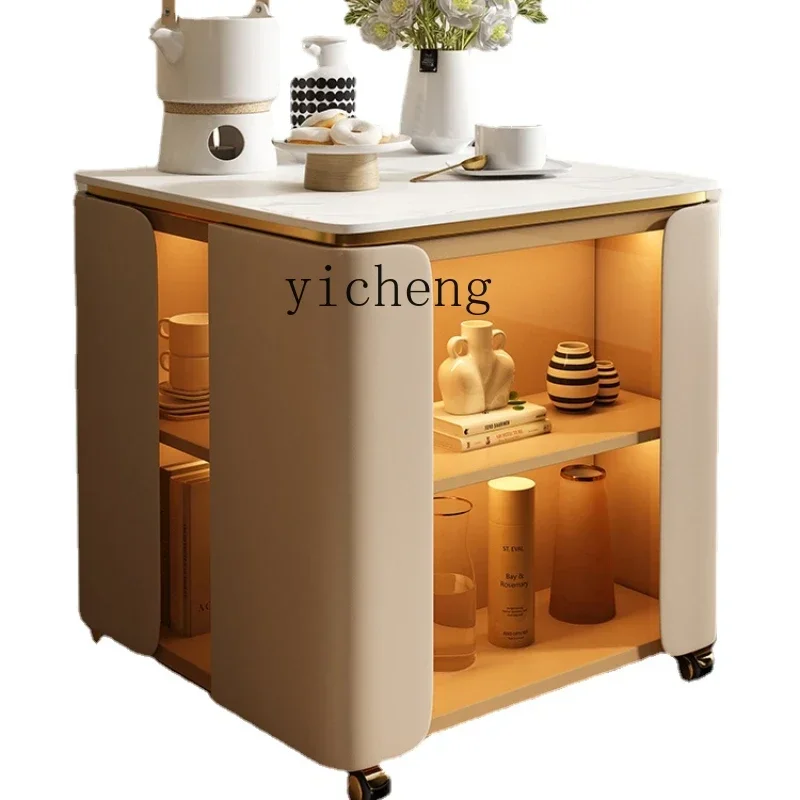 

XL Sofa Side Cabinet Corner Table Glass Locker Tea Table Square Tea Bar Side Cabinet Side Cabinet Side Table