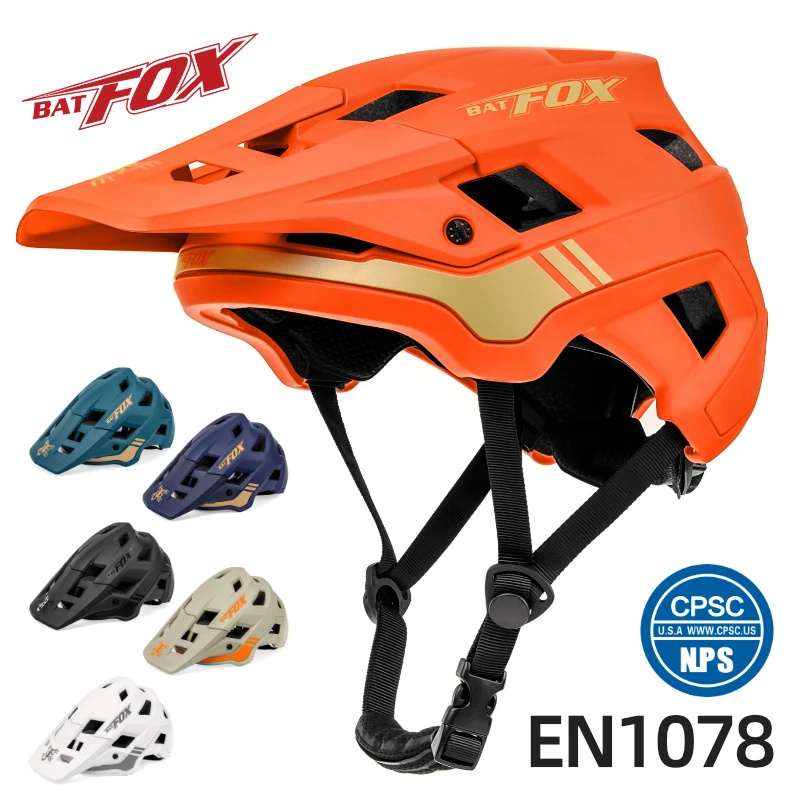 

BATFOX Helmet Bicycle MTB Helmet Mountain Bike Cycling Race Integrated Off-Road BMX Helmet