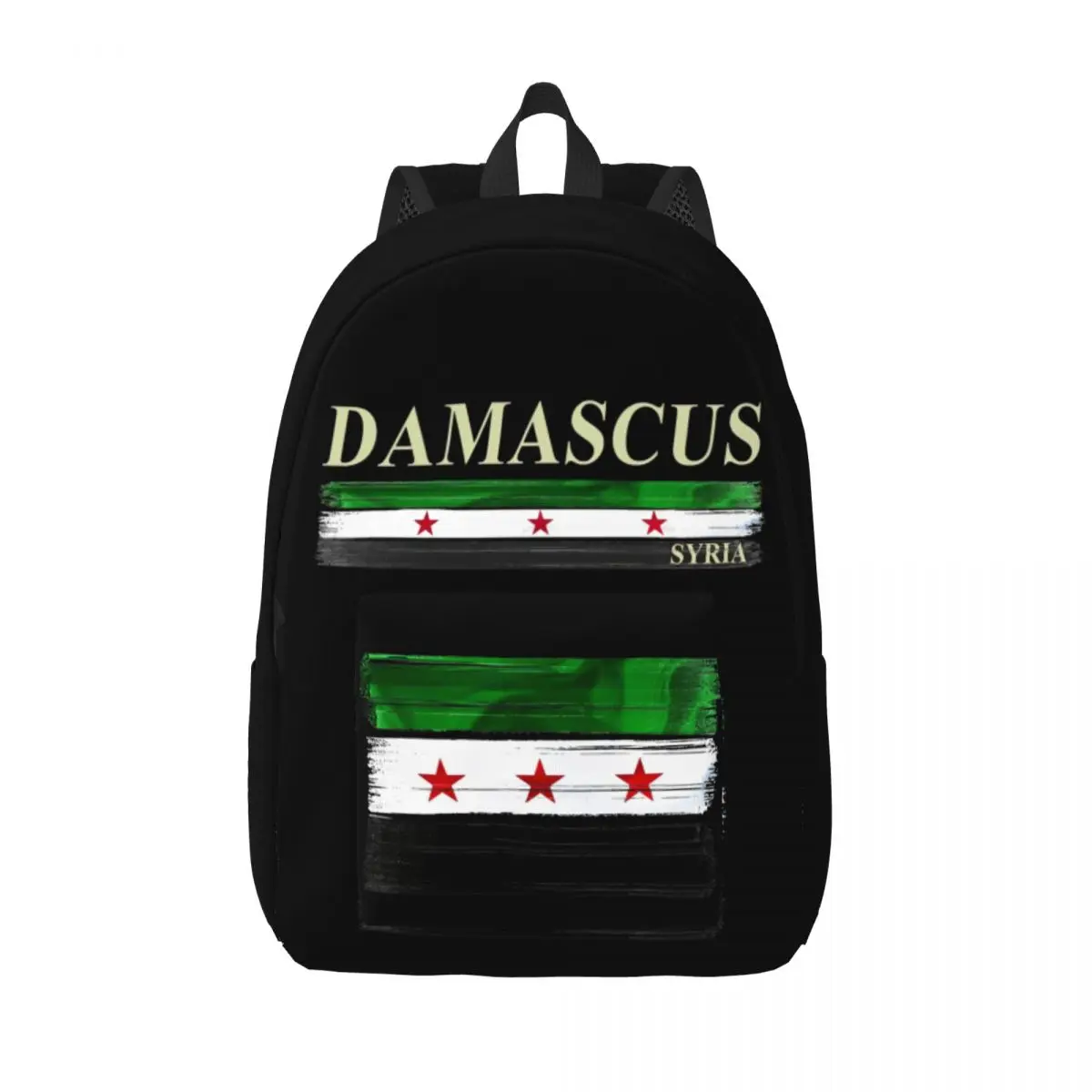 Syria Revolution Flag Backpack for Men Women Casual High School Business Daypack Laptop Canvas Bags Outdoor