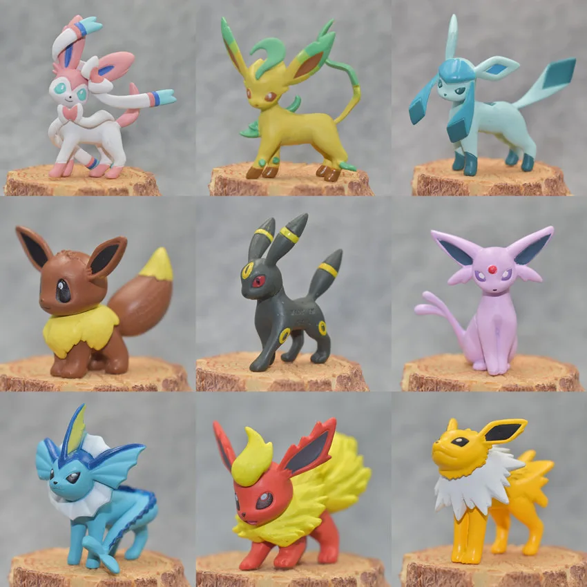 4-7cm Pokemon Sylveon Eevee Glaceon Umbreon Figures Toy Cute Cartoon PVC Action Figure Mini Model Decor Kids Girl Birthday Gift