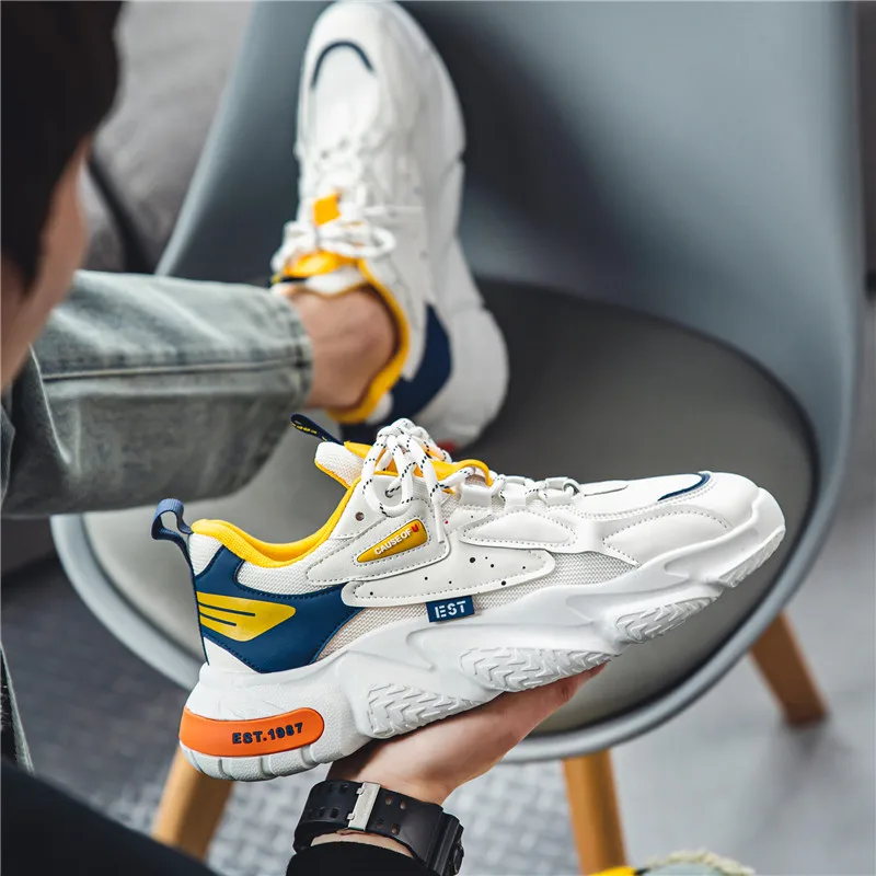 Baskets à plateforme en maille respirante pour hommes, chaussures de jogging décontractées, baskets de rue Hip Hop, mode d\'été, 2022