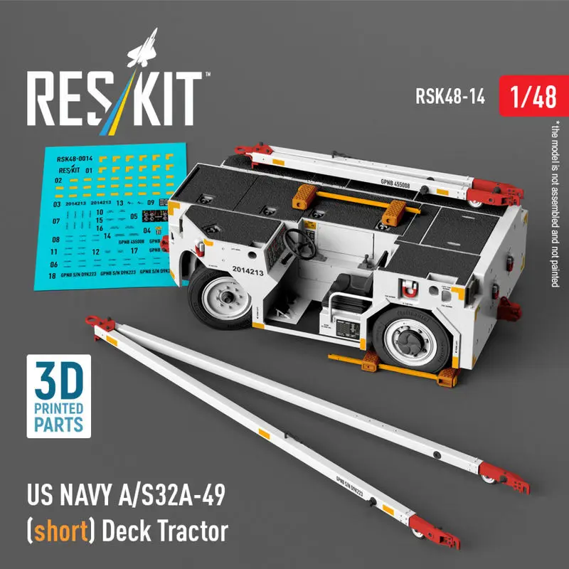 

RESKIT RSK48-14 1/48 US Navy Aircraft A/S32A-49 Short Deck Tractor Resin Model 3D Printed Unassembled Unpainted Parts