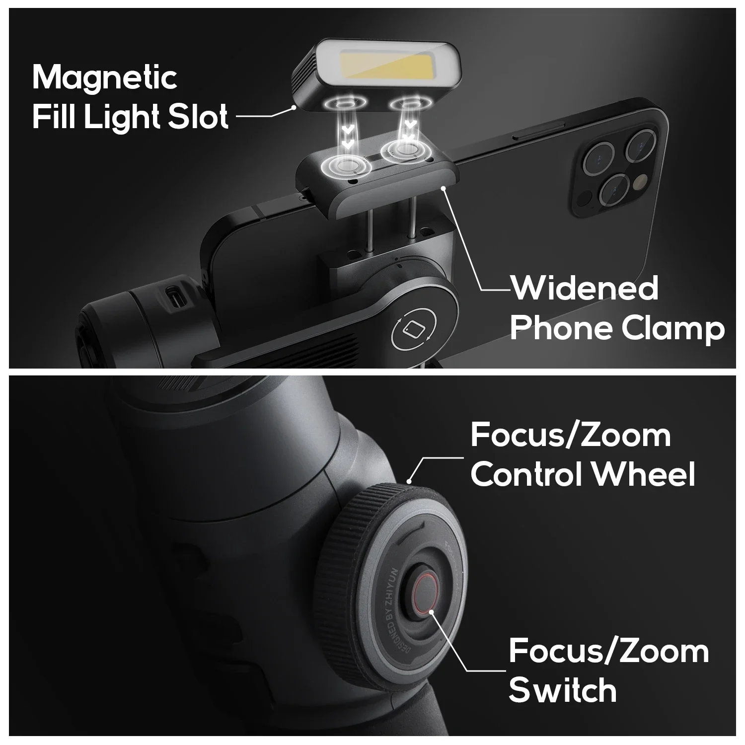 IN STOCK ZHIYUN  Handheld Stabilizer Smooth 5  ,3-Axis Smartphone Gimbals for iPhone 13 PRO with Fill Light