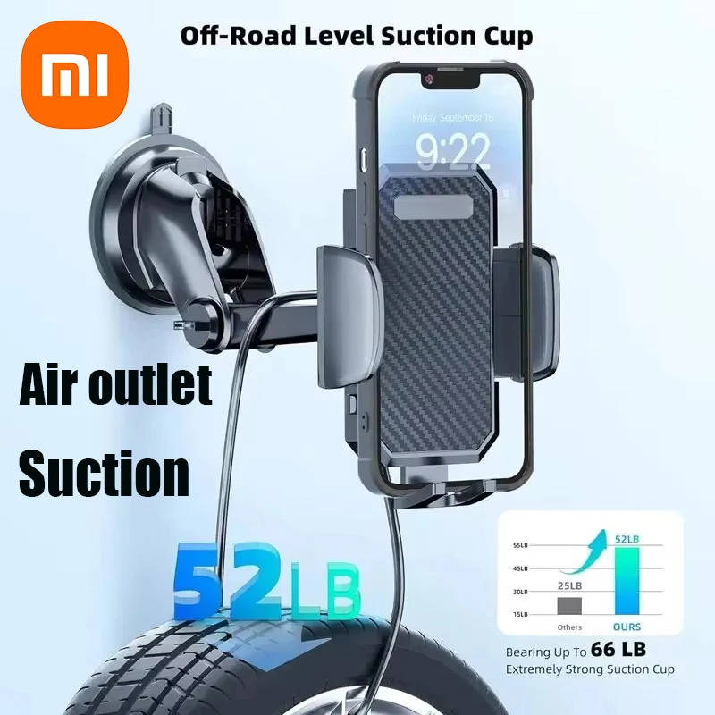 

Крепление для сотового телефона Xiaomi, вращающаяся на 360 градусов подставка, мощный всасывающий телескопический стержень, держатель для телефона для вентиляционного отверстия на лобовом стекле