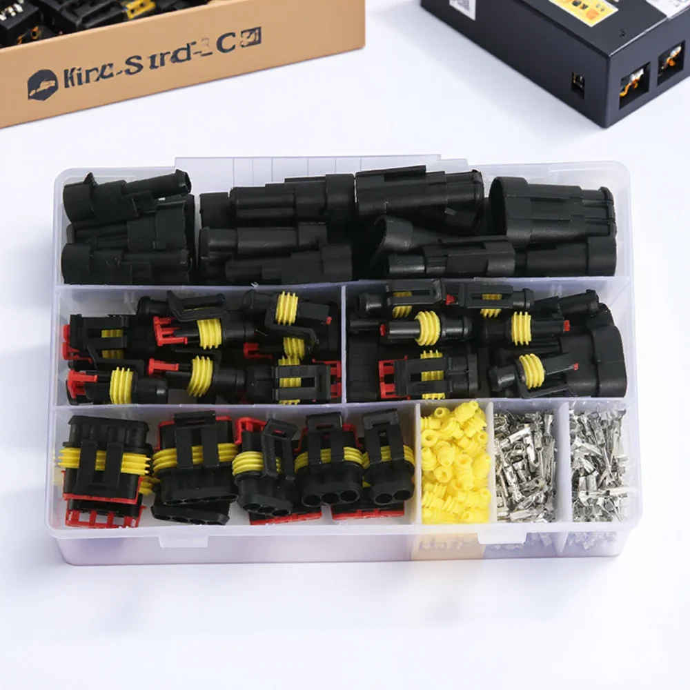 

STONEGO 240/352Pcs Waterproof Car Connector Kit Xenon Lamp Harness Plug 1 2 3 4 Holes Electrical Terminals Connectors