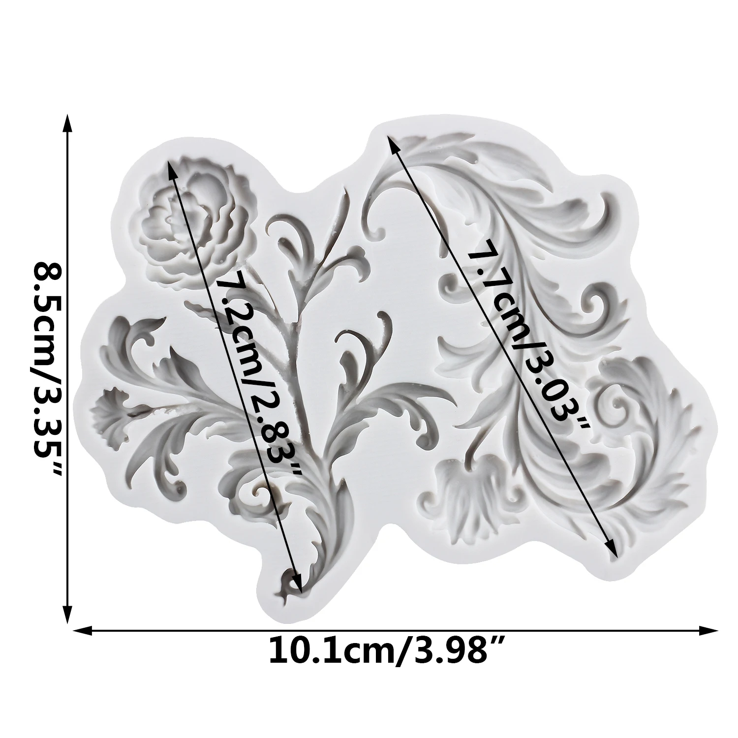 Baroque Silicone Molds Relief Scroll Lace Fondant Cake Decorating Tools Cupcake Topper Candy Craft Gum Paste Polymer Clay