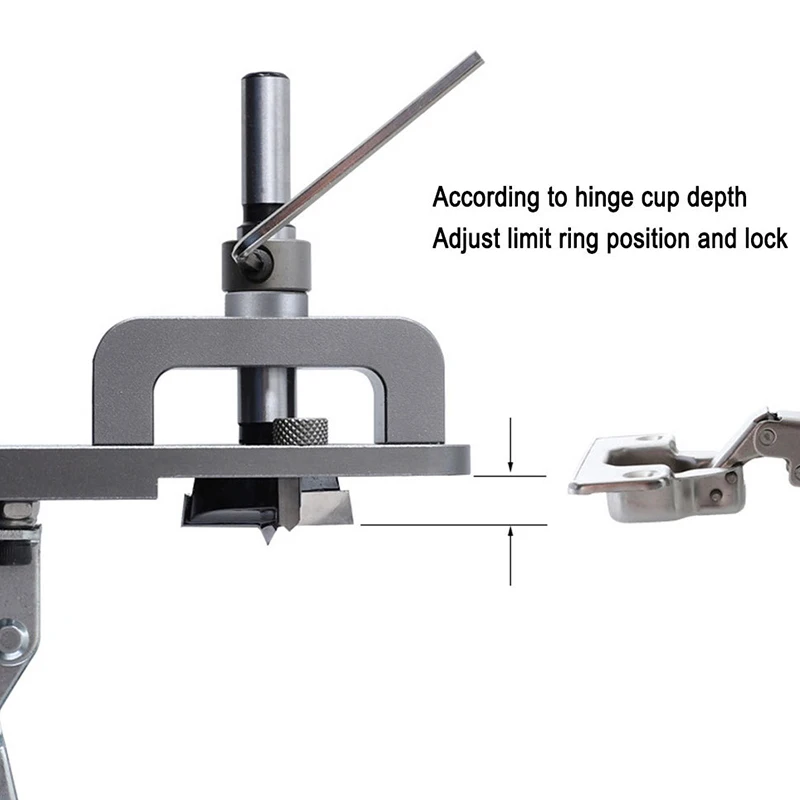 Imagem -04 - Dobradiça Chato Jig Kit Abridor de Furos Modelo Perfurador Localizador Gabinete Móveis Perfuração Ferramentas para Trabalhar Madeira 35 mm