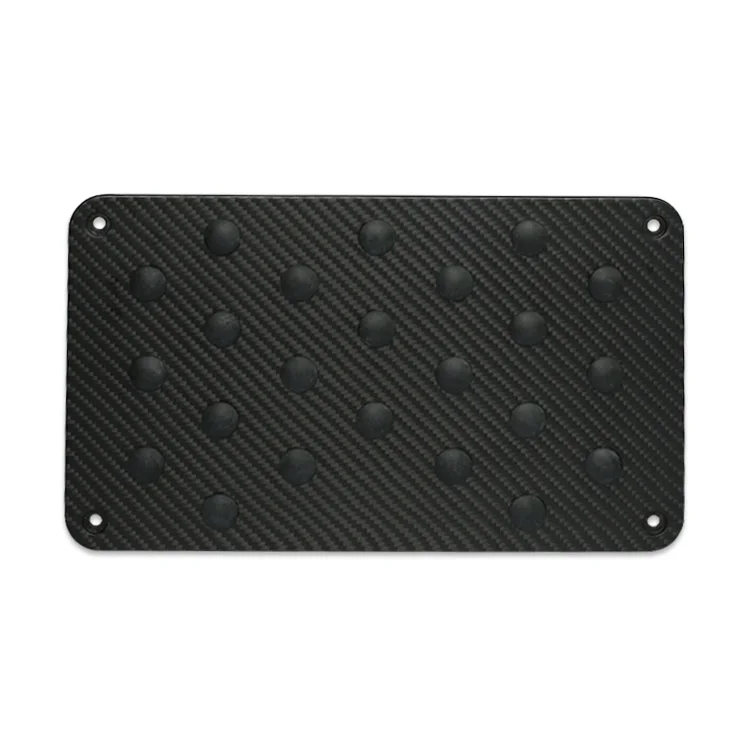 T-carbon Heel Foot Mat Pedal Cover Car Floor Pad Car Mat Anti-skid Pedal Black Carbon Fiber Interior Accessories Universal