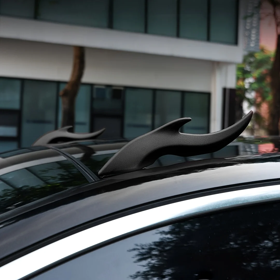 Car Cool Dragon Horn 3D Body Decoration Sticker Creative Roof Decoration Sticker EVA Suitable for SUV Car Accessories Interior