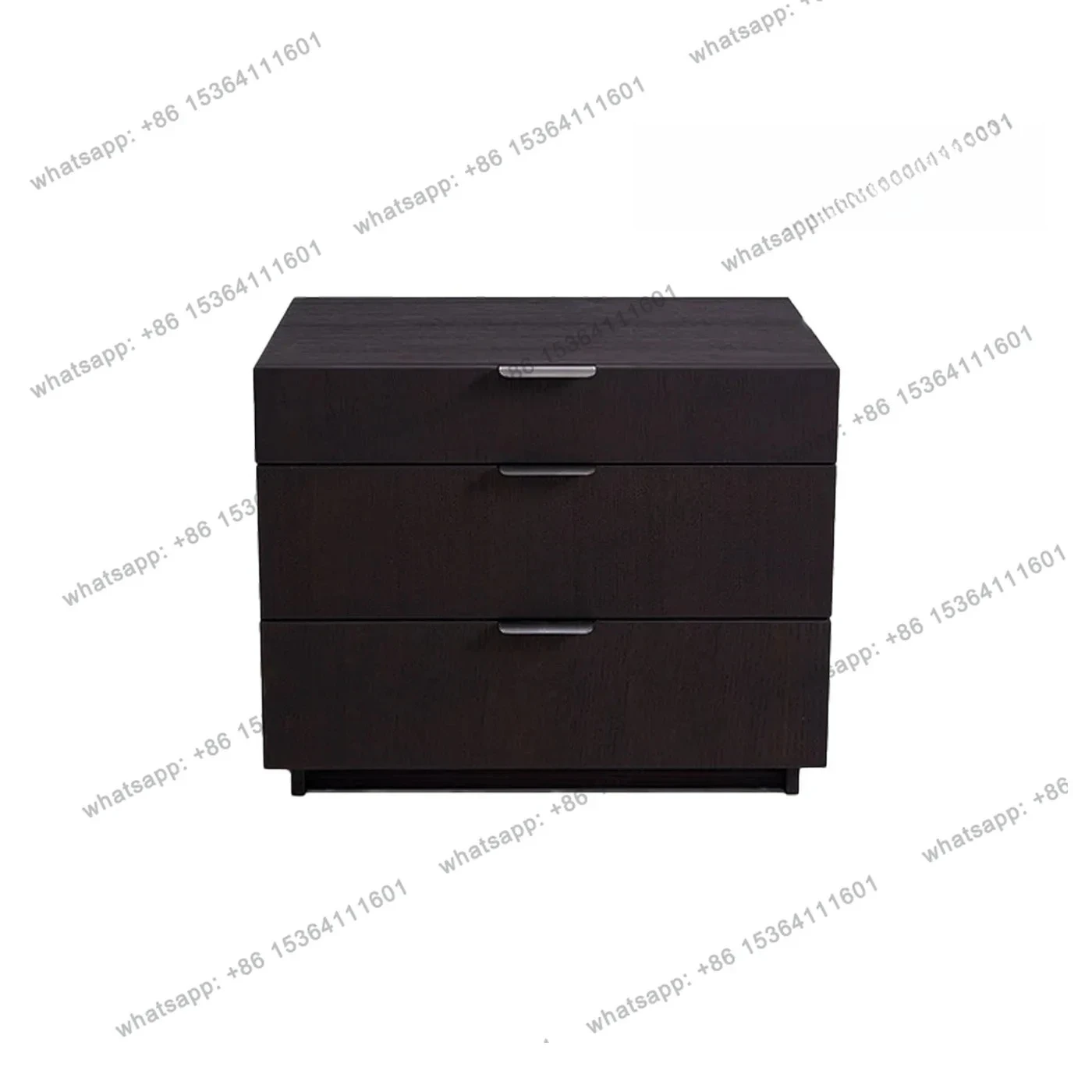 Italian Bedside Table High-end Minimalist Smoky Color Master Bedroom Locker Designer Retro Solid Wood Bedside Cabinet