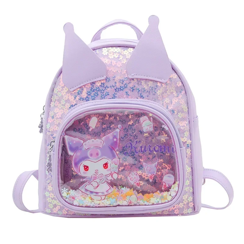 

Sanrio hello kitty Children's Schoolbag Kindergarten Girl Baby Sequin Princess Backpack Cute New Shoulder Bag handbag