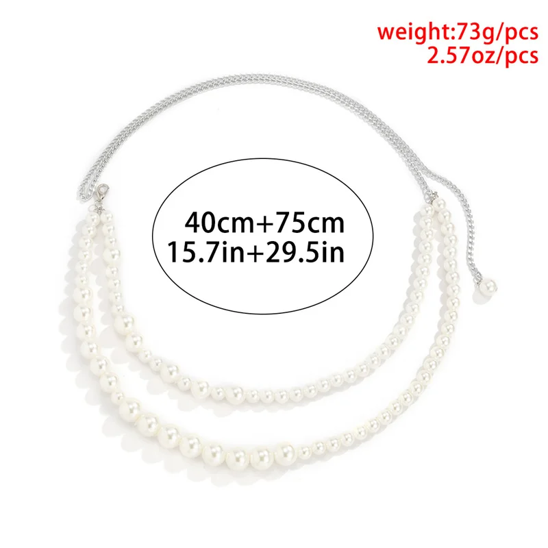 Women Waist Belt Temperament Elegant Pearl Belt Female Girls Dress Jeans Crystal Strap Wedding Chain Belts Girl Accessories