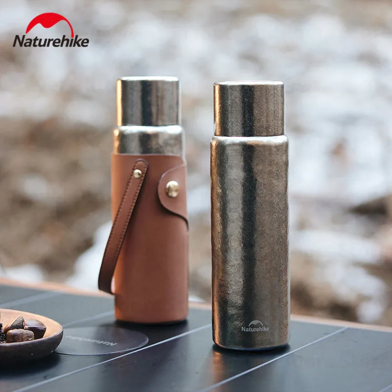 

Naturehike Titanium Thermos Bottle 600ml Portable Sport Water Bottle Outdoor Camping Tea Coffees Cup With Cup Cover Lightweight