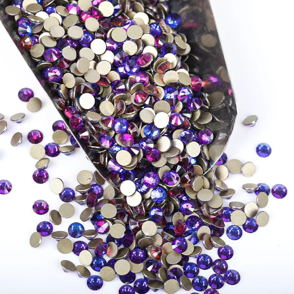 VCE SS4-SS30 Glass Crystal Non-Hotfix Rhinestones Gold Flatback Decor Glitter Stones Nail Art Accessories DIY Decoration