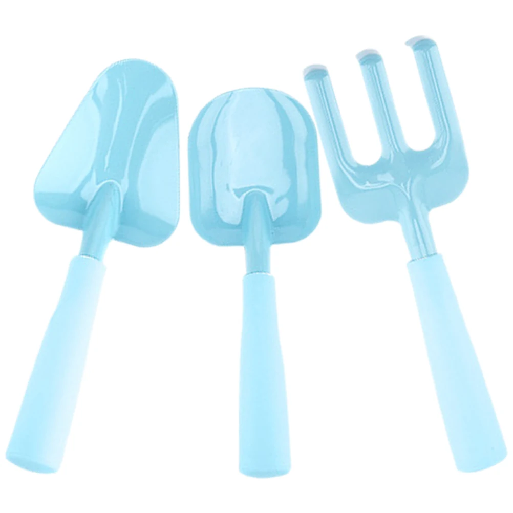 Gardening Set for Kids Spatula Planting Kit Digging Toys Toddler Tools Beach Sky-blue Children Garden Tools Kids Rake Shovel Toy