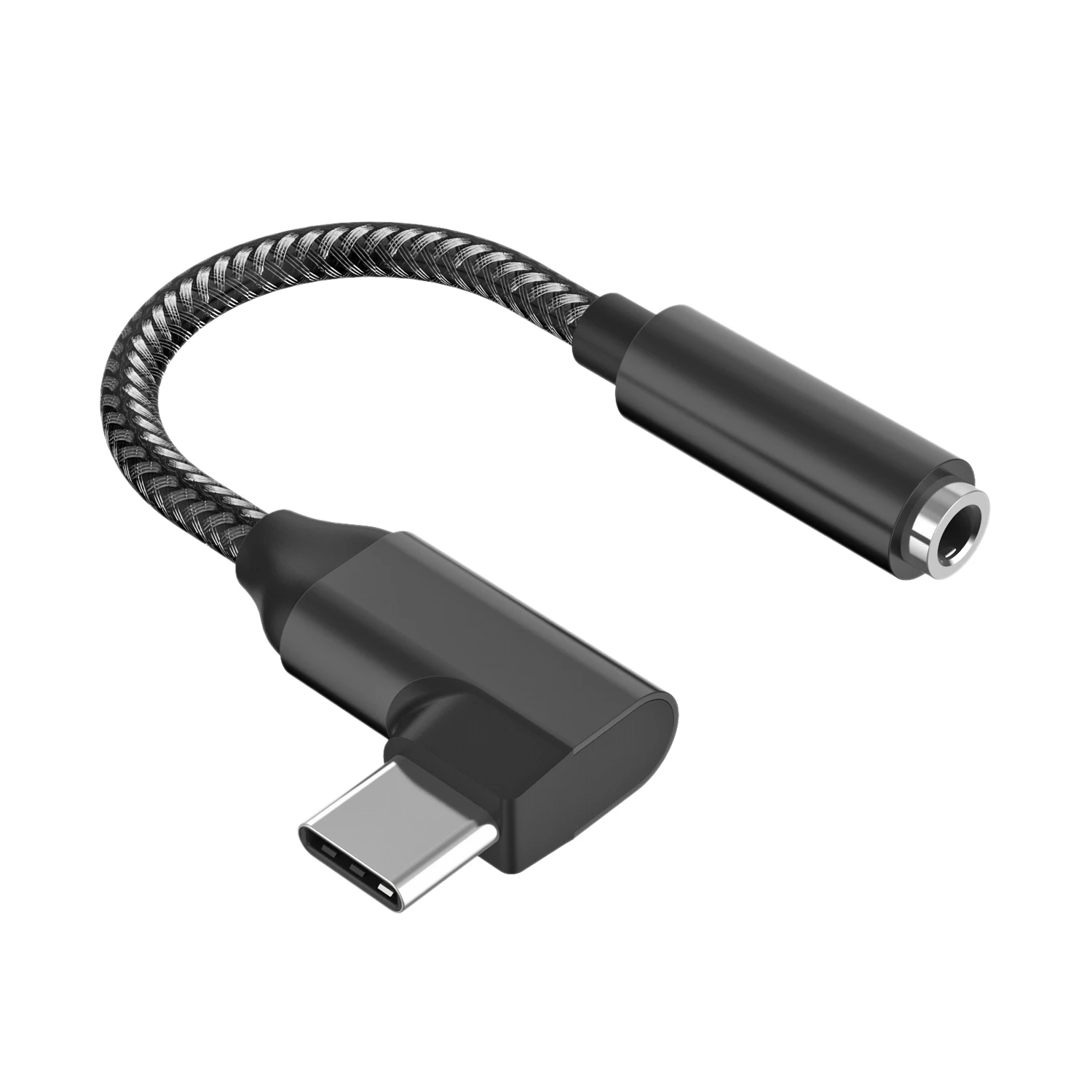 USB C إلى 3.5 مللي متر سماعة محول 90 درجة نوع C المحمولة سماعة مكبر للصوت DAC لباد برو هواوي سامسونج غالاكسي