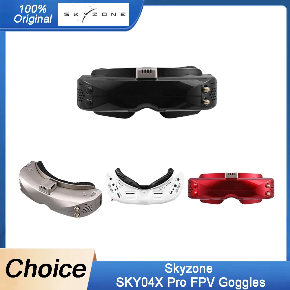 SKYZONE SKY04X PRO Occhiali FPV - OLED 1080P, 5.8G 48CH SteadyView RX, DVR/Head Tracker, Ventola di calore per Drone RC